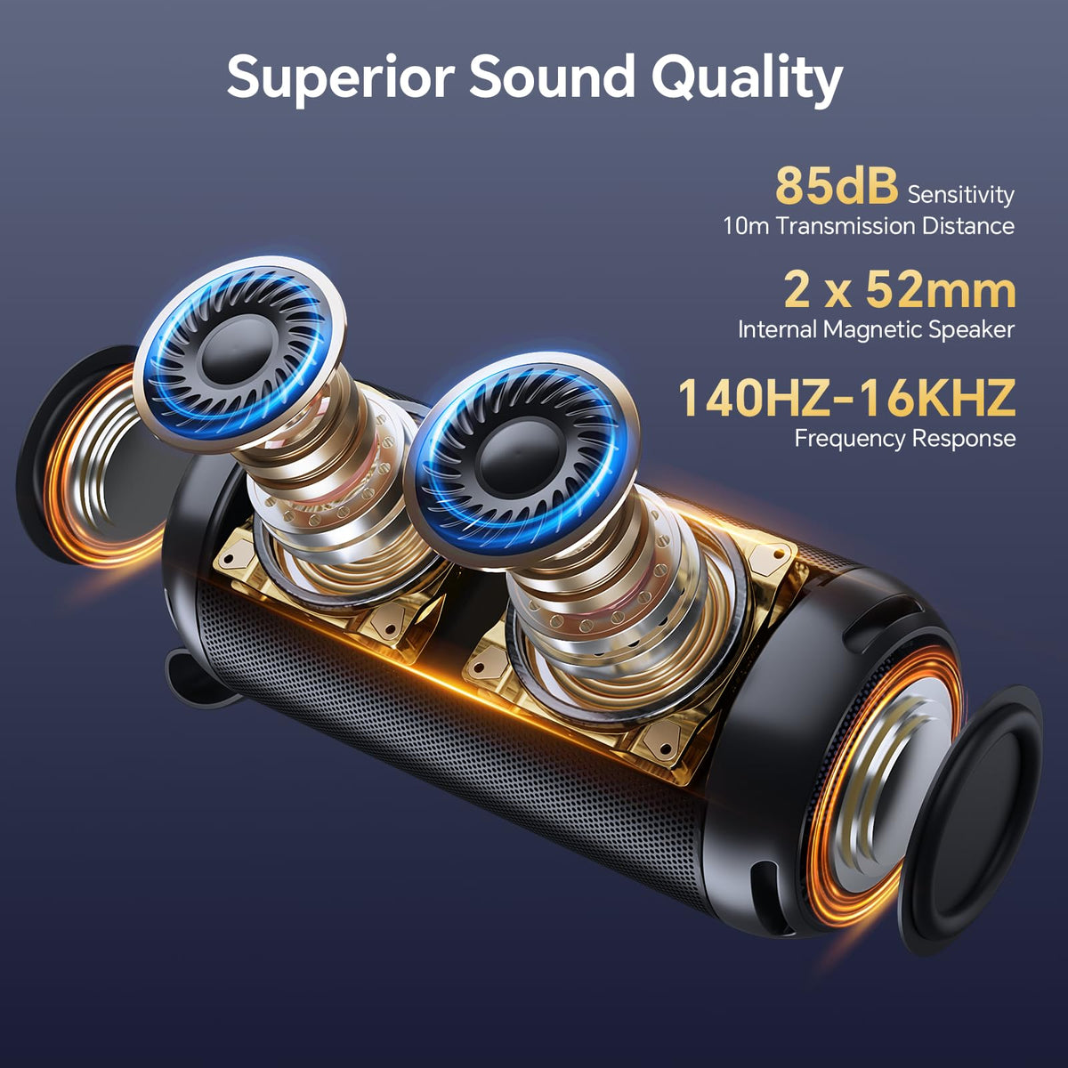 Bluetooth Speaker Wireless 26W Portable IPX5 Waterproof Black C429600
