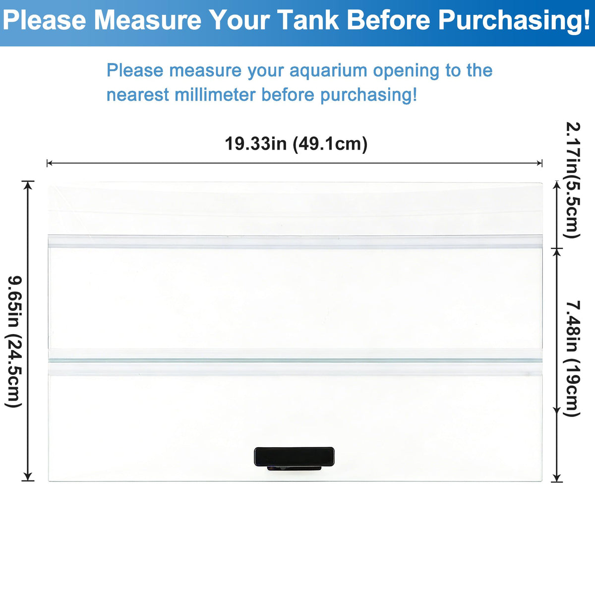 Clear Tempered Glass Aquarium Lid T2282