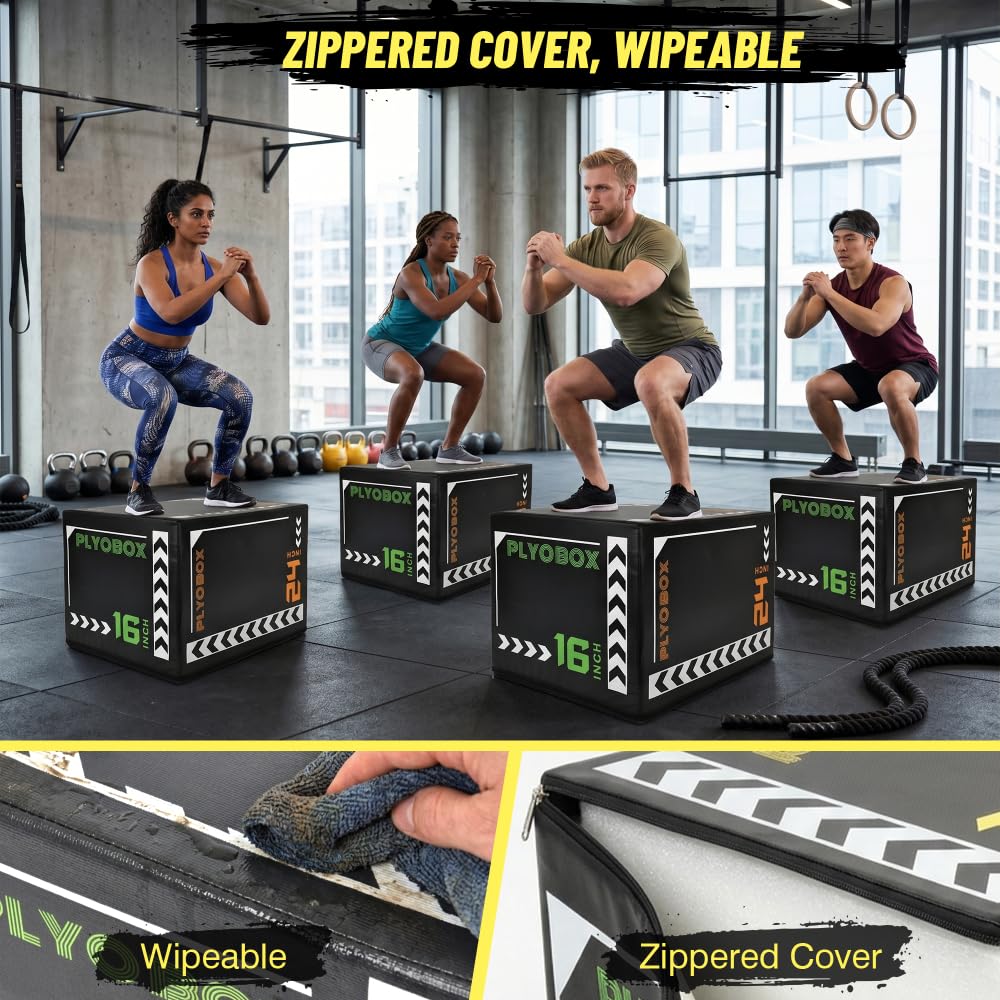 3-in-1 Non-Slip Foam Plyometric Jump Box I147