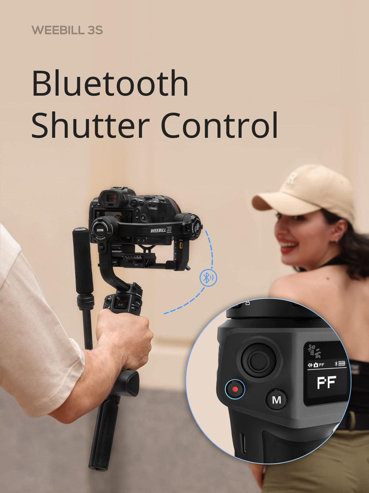 3KG Payload Gimbal Stabilizer with Fill Light R10334
