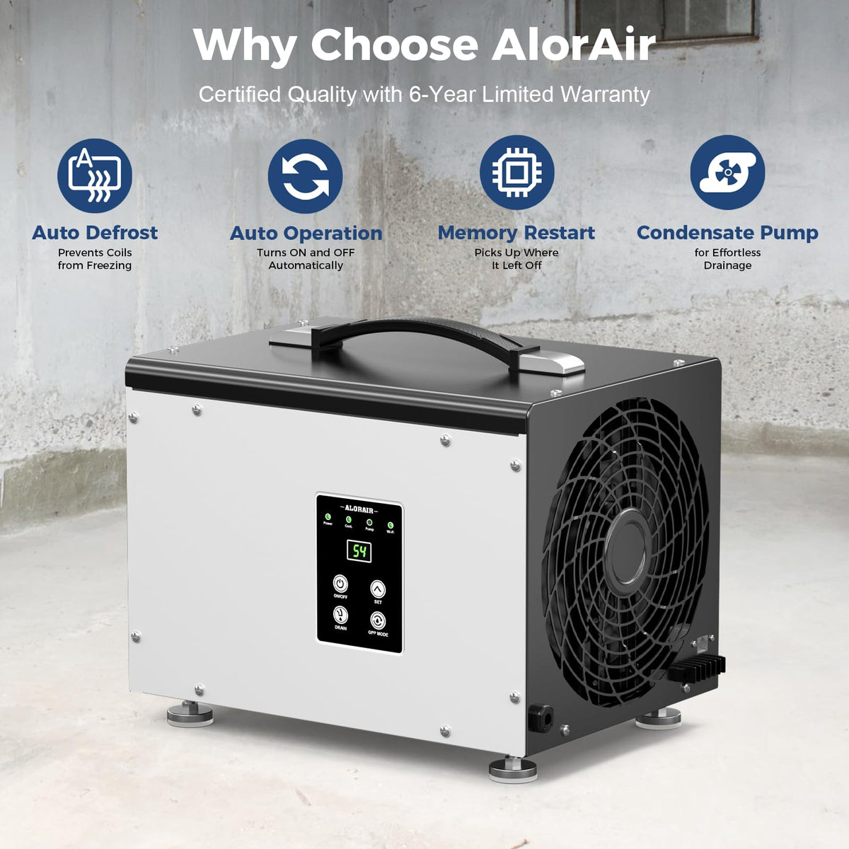 70 Pints Crawlspace Dehumidifier with Pump G42105
