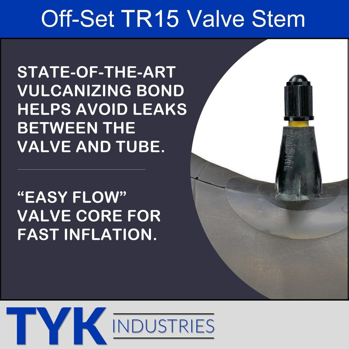 4.00-15, 5.00-15, 5.90-15 Tri Rib Tractor Tire Inner Tubes with TR15 Valve Stems I955183