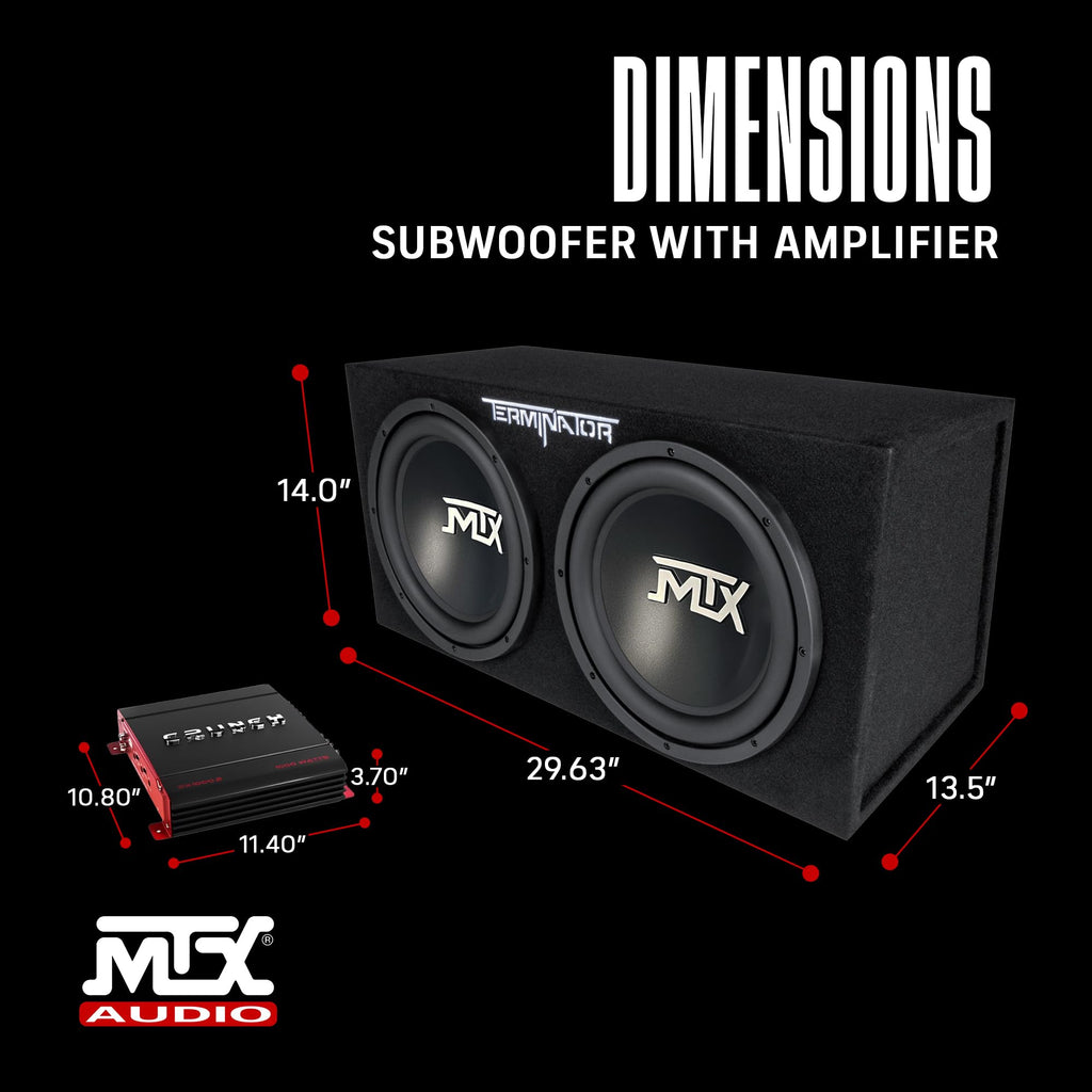 1000 Watt 2 Channel Amplifier with 12 Inch Subwoofer Enclosure L765