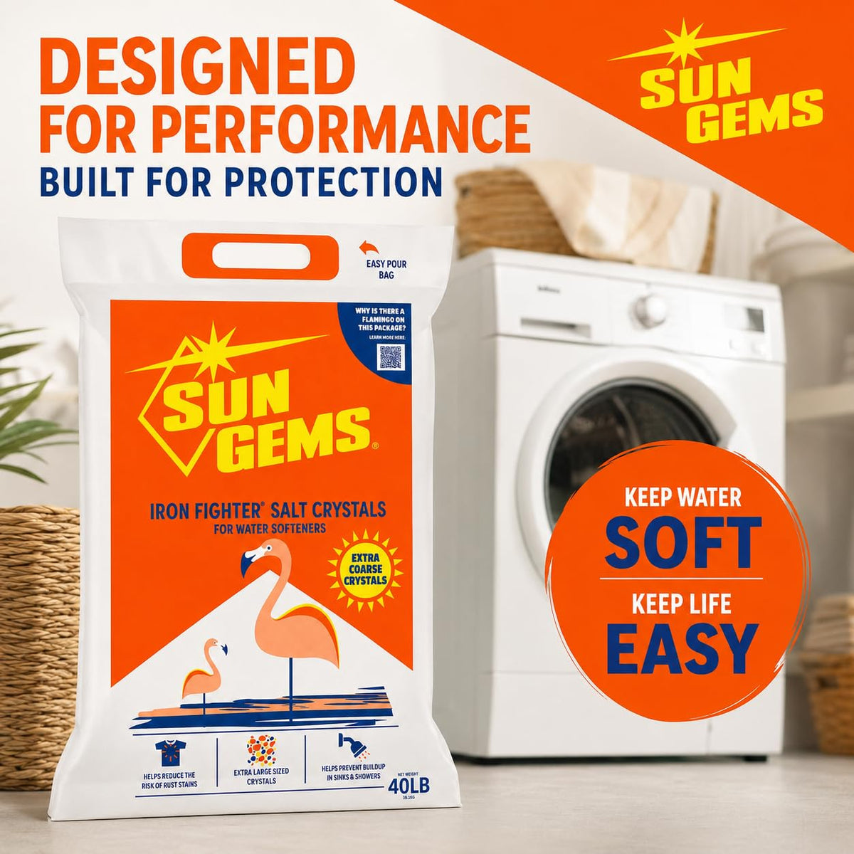 40 lb Extra Coarse Water Softener Salt Crystals V806644