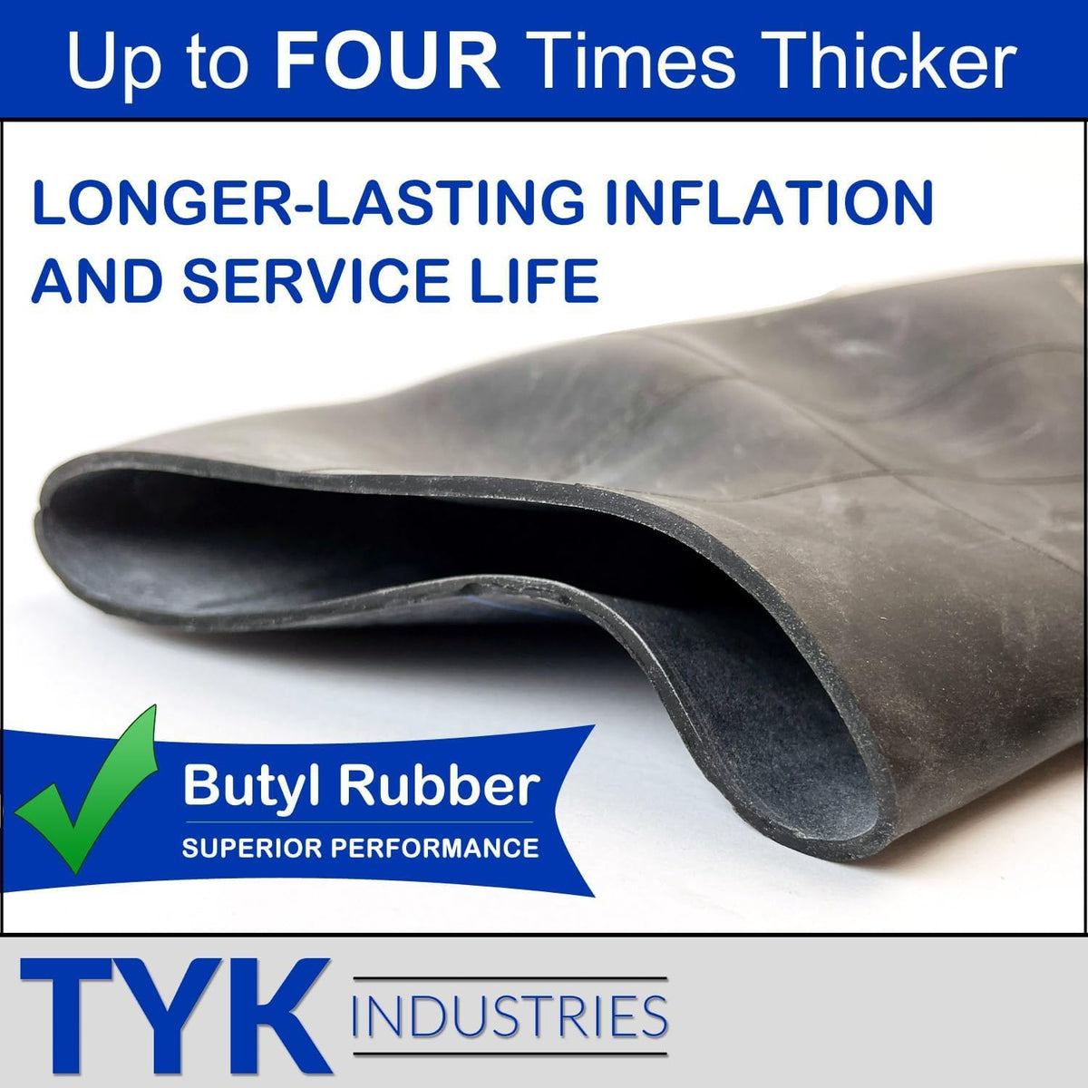 4.00-15, 5.00-15, 5.90-15 Tri Rib Tractor Tire Inner Tubes with TR15 Valve Stems I955183