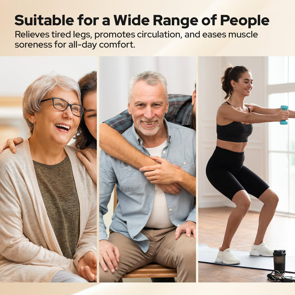 Air Compression Leg Massager with Heat, 6 Modes, 9 Intensities I1488