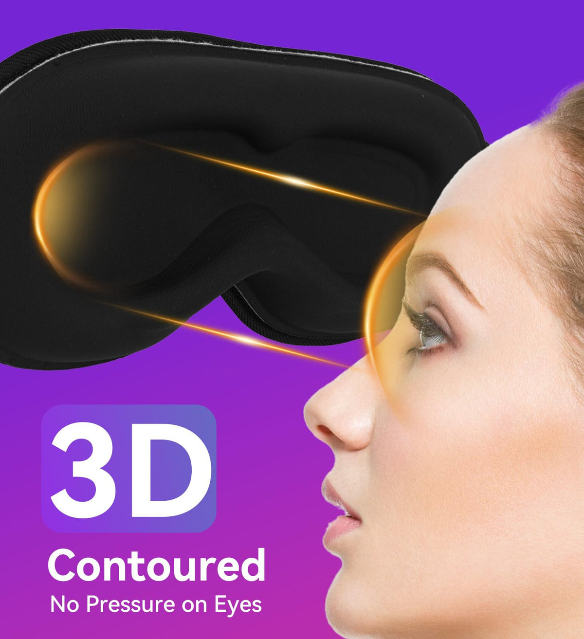 Bluetooth 3D Contoured Sleeping Eye Mask R1684