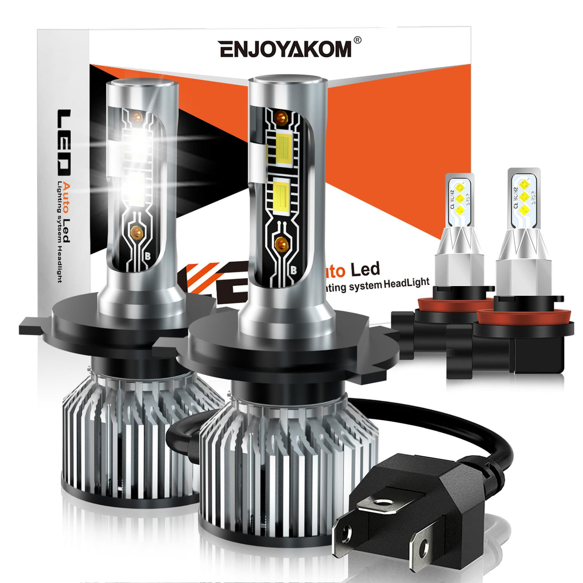 2007-2014 Honda CRV Light Bulbs 9003/H4 H11 6500K White Pack of 4 R54243