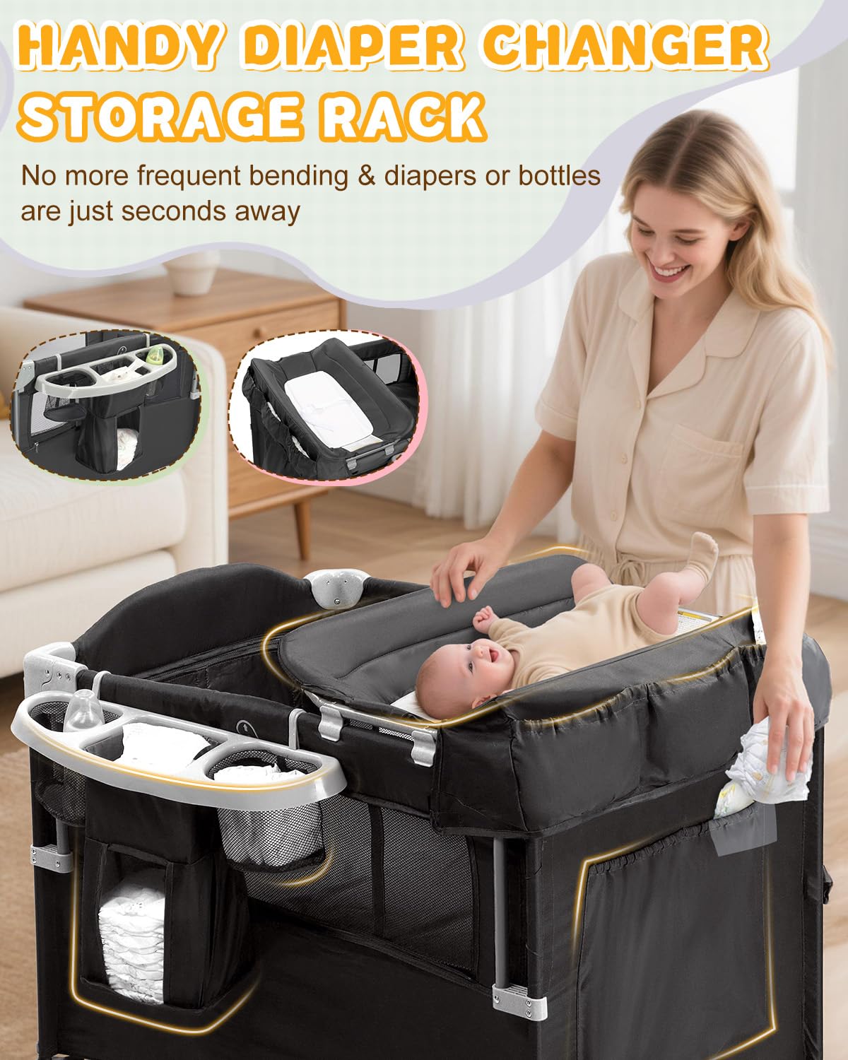 5 in 1 Bedside Bassinet M7803