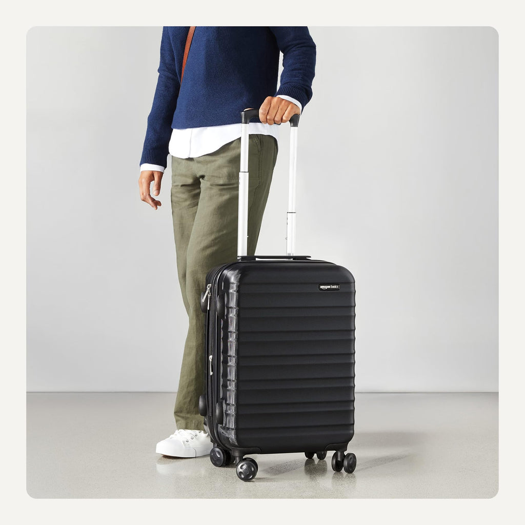 21" Black Hardside Carry-On Luggage with Spinner Wheels I453356