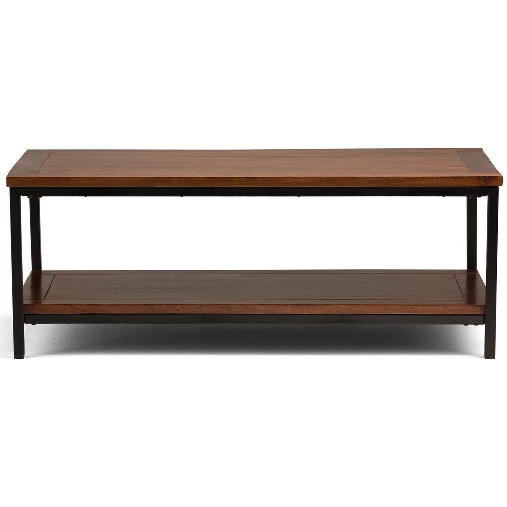 48 inch Dark Cognac Brown Mango Wood Coffee Table C28649
