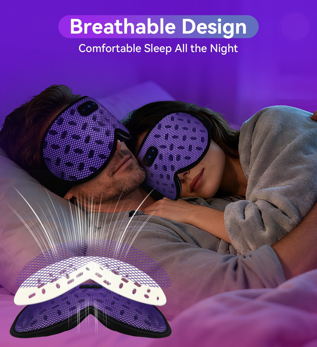 Bluetooth 3D Contoured Sleeping Eye Mask R1684