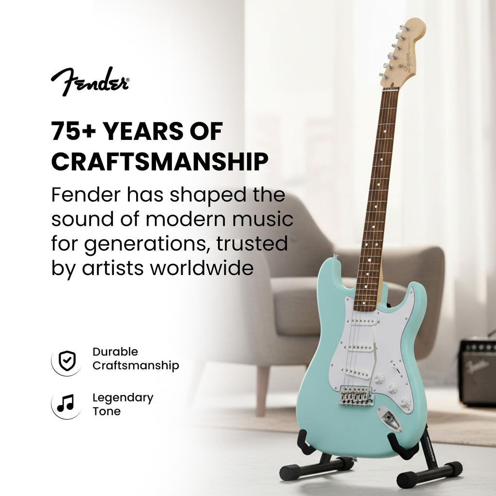 Daphne Blue Electric Guitar Bundle with Amplifier F820