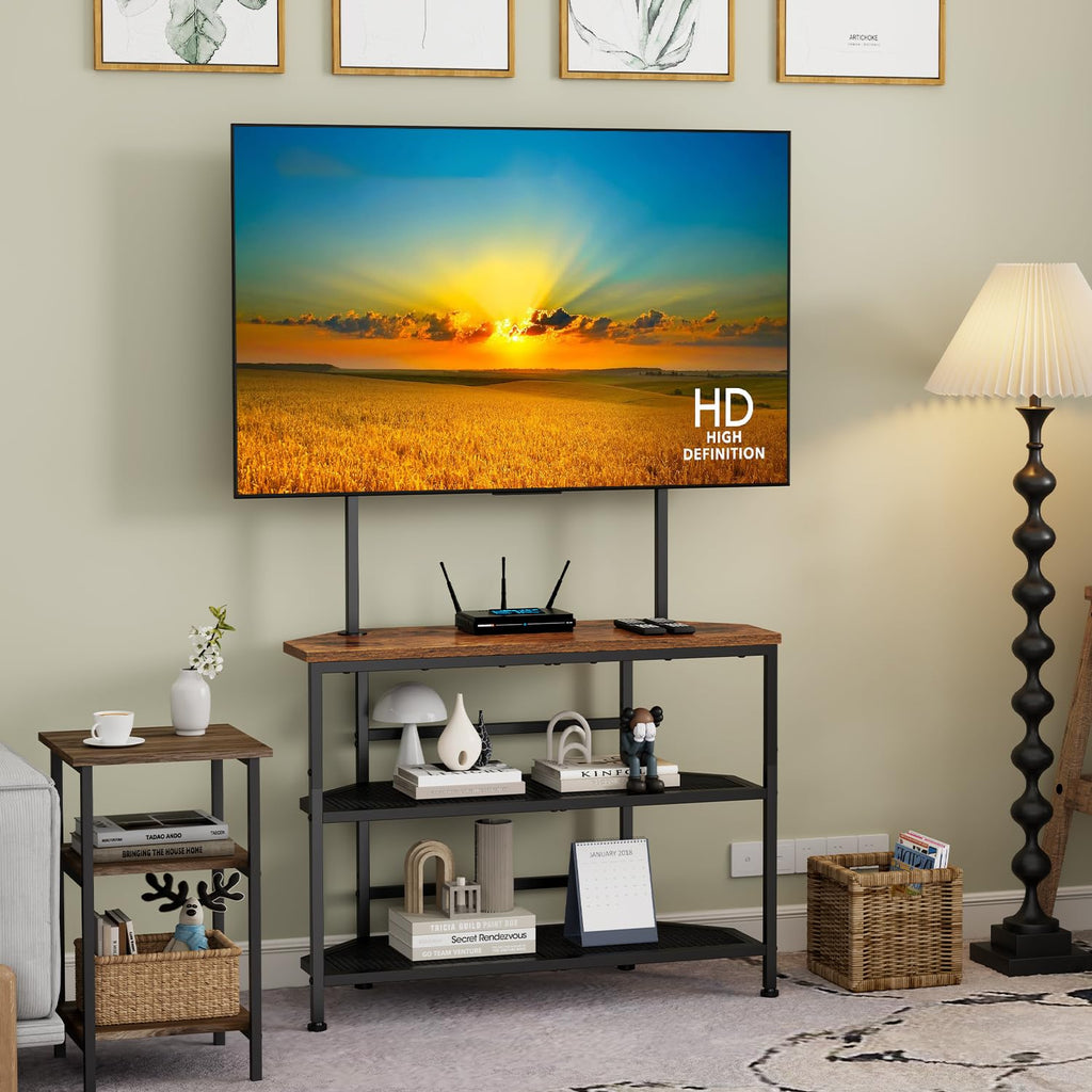 23" to 60" Corner TV Stand with Mount and Storage Shelves U616635