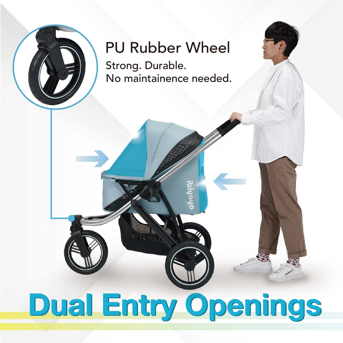 3-Wheel Pet Jogging Stroller M196982