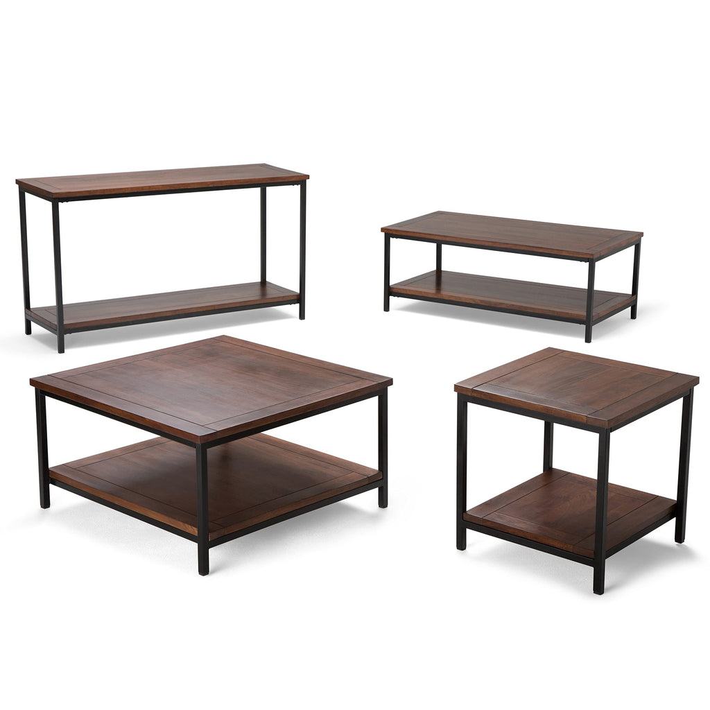 48 inch Dark Cognac Brown Mango Wood Coffee Table C28649