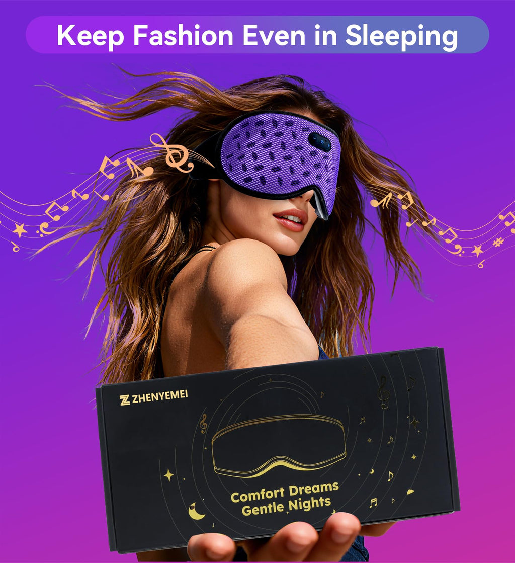 Bluetooth 3D Contoured Sleeping Eye Mask R1684