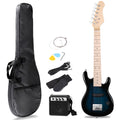 30 Inch Blue Solid Wood Electric Guitar Starter Kit with Amplifier P16416
