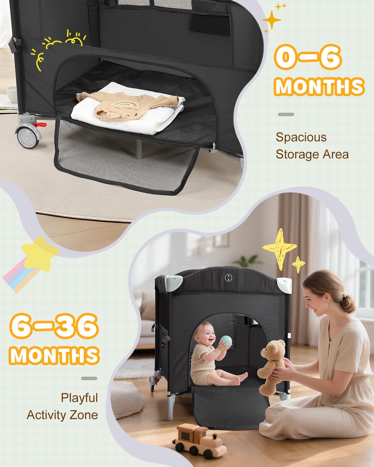 5 in 1 Bedside Bassinet M7803
