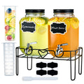 1 Gallon Glass Beverage Dispenser with Stand and Fruit Infuser Z99850