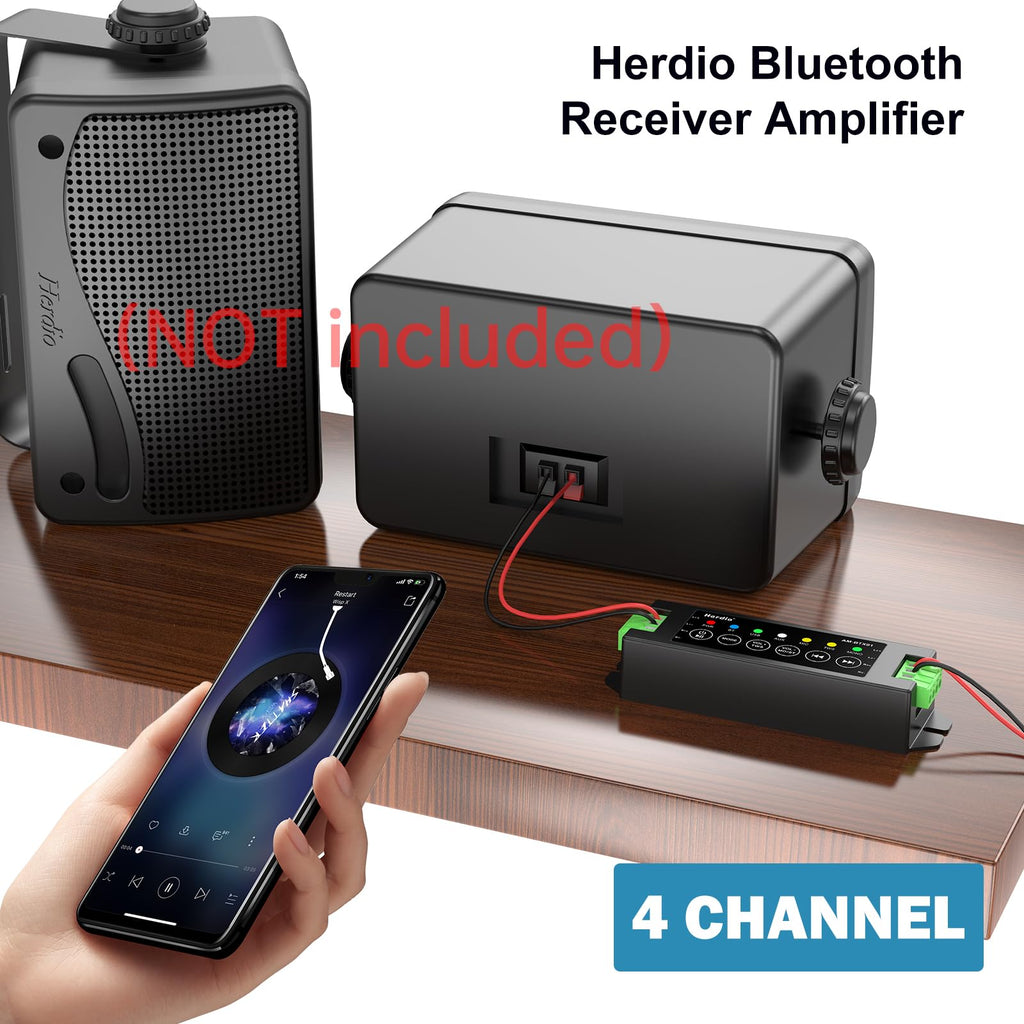 4-Channel Bluetooth Amplifier 200W with Power Supply H854