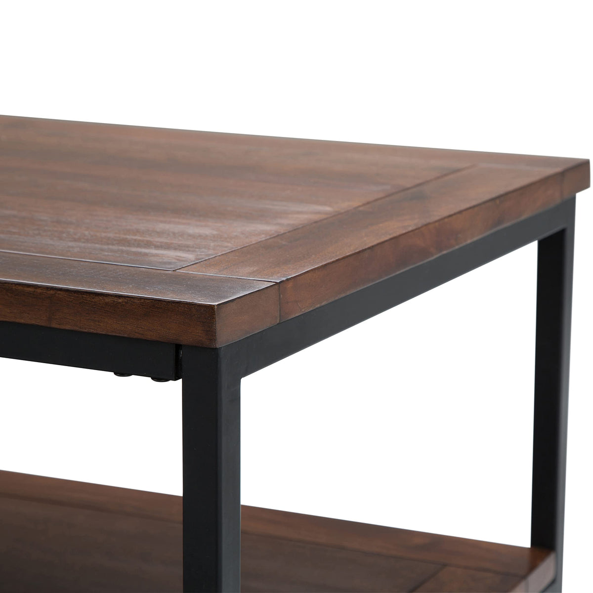 48 inch Dark Cognac Brown Mango Wood Coffee Table C28649