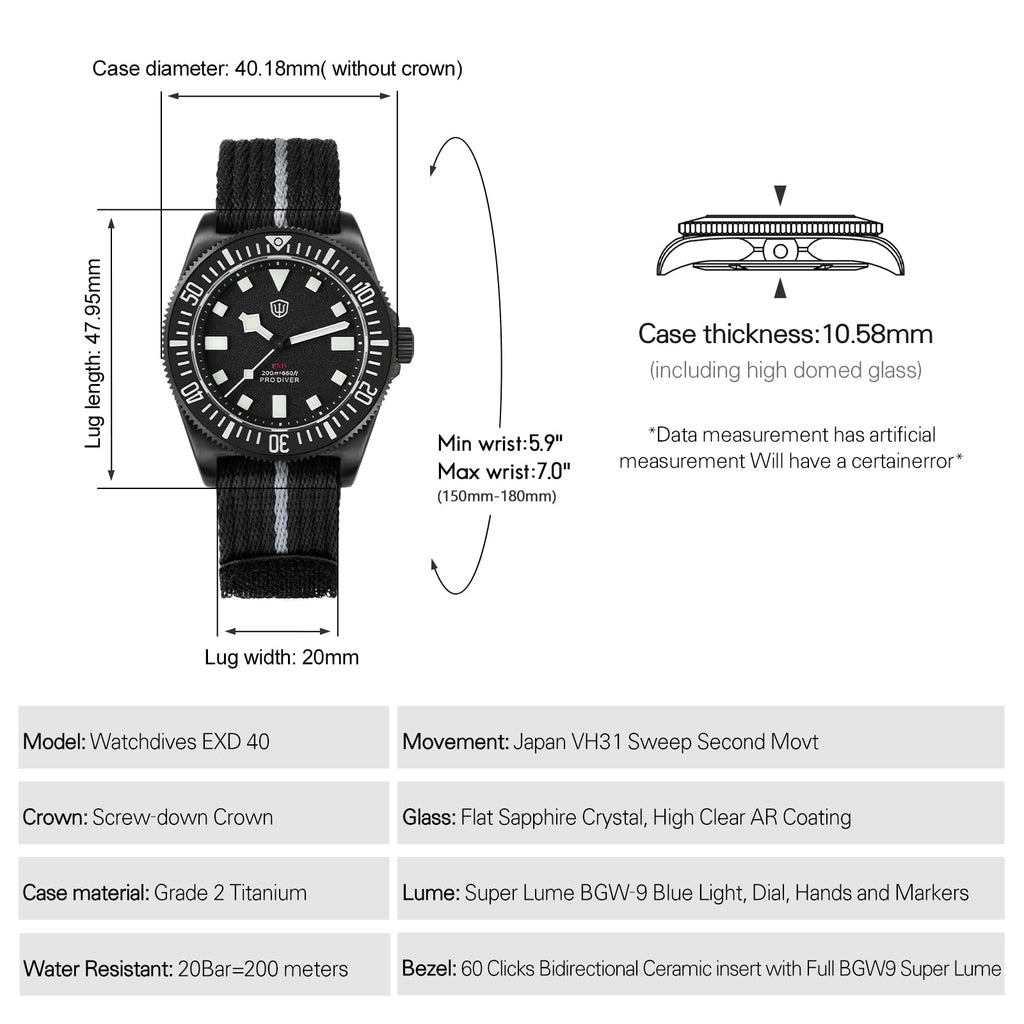 40mm Titanium Dive Watch M41785
