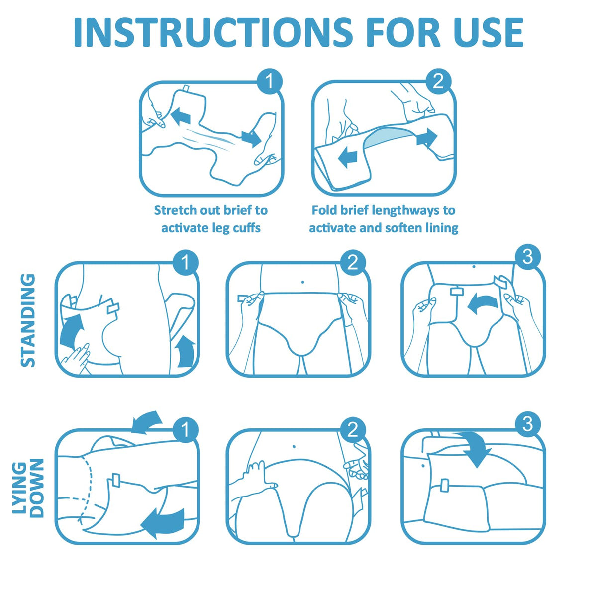 Adult Diaper 10 Pieces White Medium 28"-38" O8444