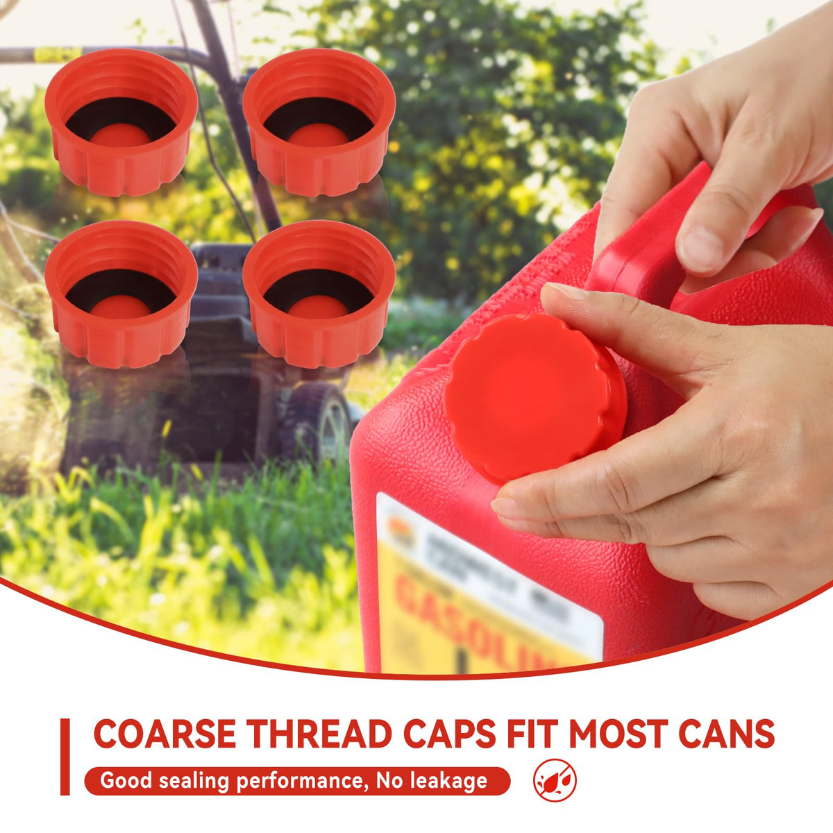 4 Pack 5 Gallon Gas Can Replacement Caps M3485