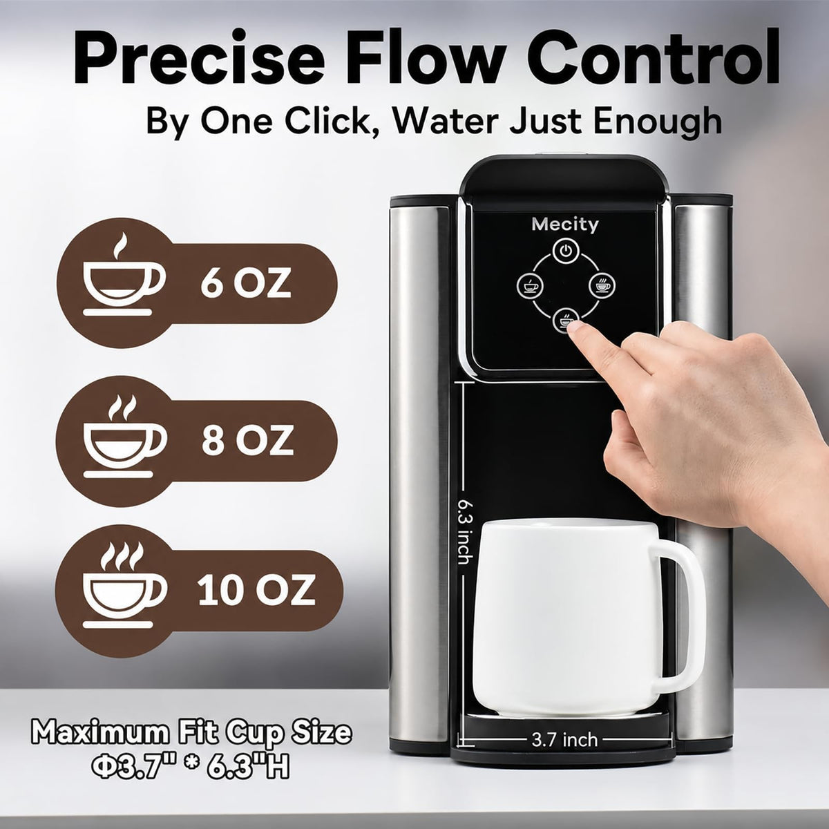 3 in 1 Single Serve Coffee Maker with 50 Oz Water Reservoir Z59072