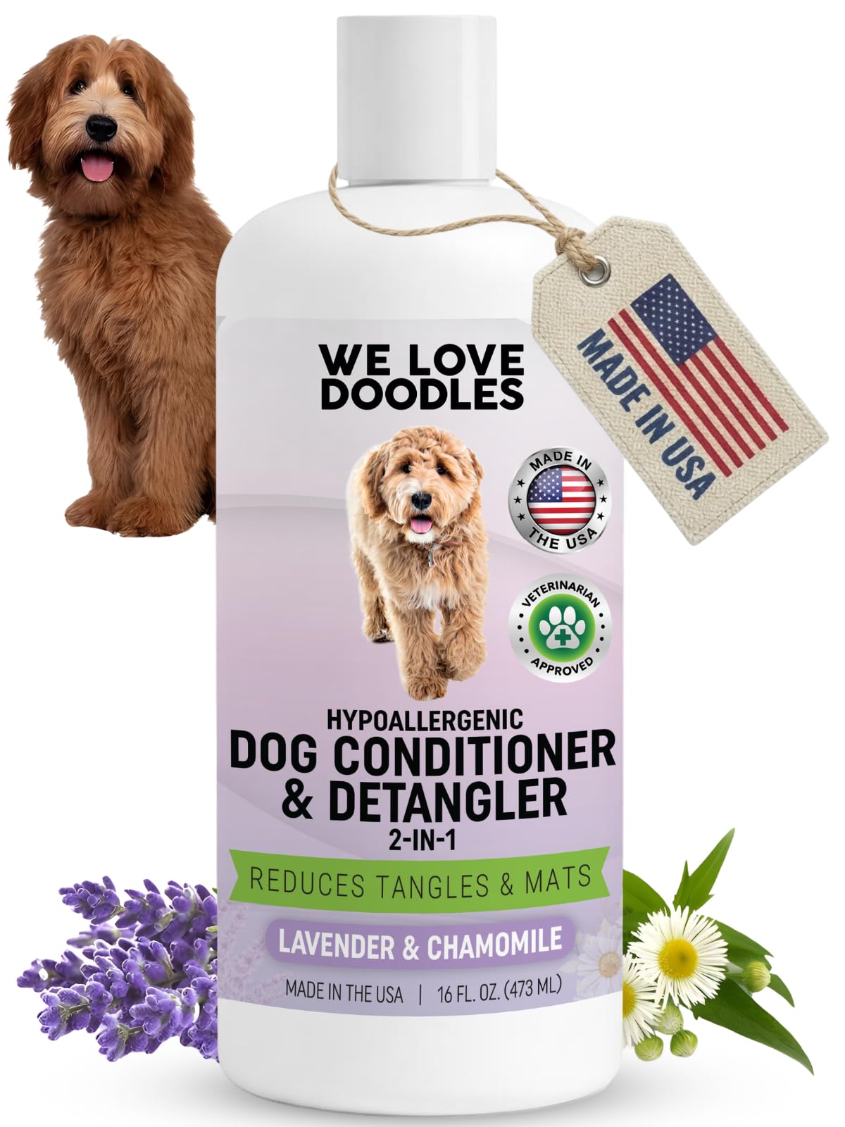 2-in-1 Dog Conditioner & Detangler, Lavender, 16OZ X29528