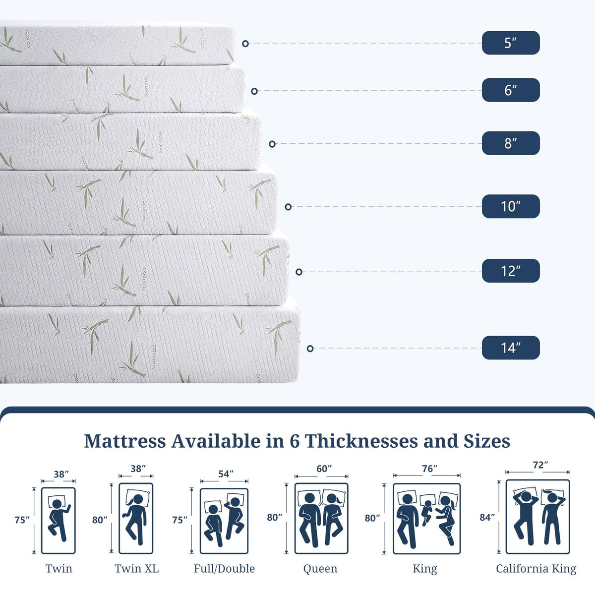 5 Inch Gel Infused Memory Foam Mattress N85894