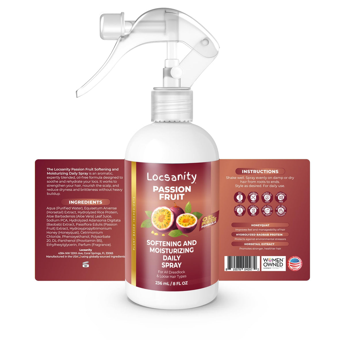 Daily Moisturizing Refreshing Spray for Dreadlocks, Locs, Braids 8 fl oz Q41901