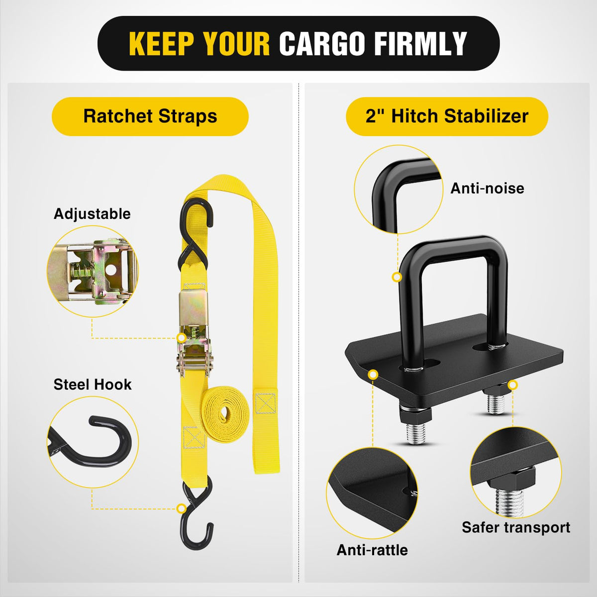 Aluminum Hitch Cargo Carrier 60" x 22" x 3.25" 500 lbs Cargo Basket for 2" Receiver R6963