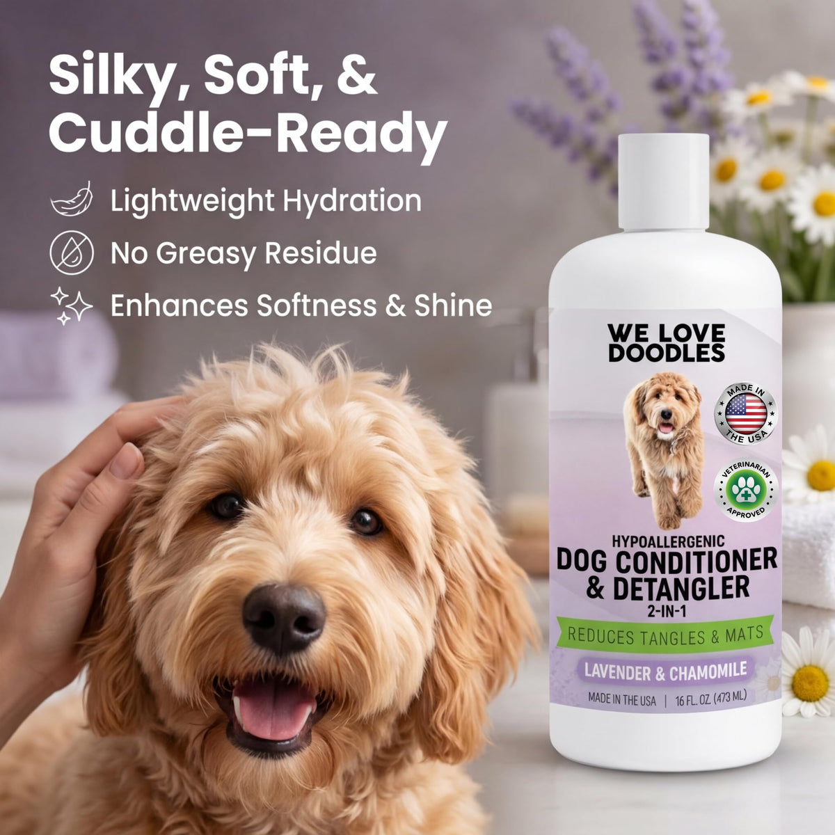 2-in-1 Dog Conditioner & Detangler, Lavender, 16OZ X29528