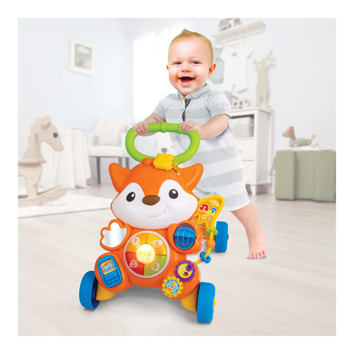 2-in-1 Baby Push Walker & Ride-On with Shape Sorter T3787