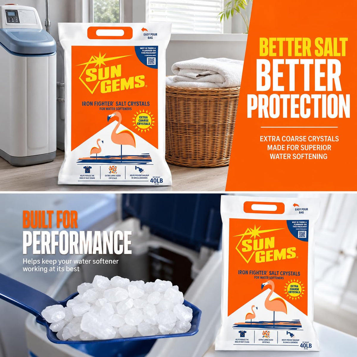 40 lb Extra Coarse Water Softener Salt Crystals V806644