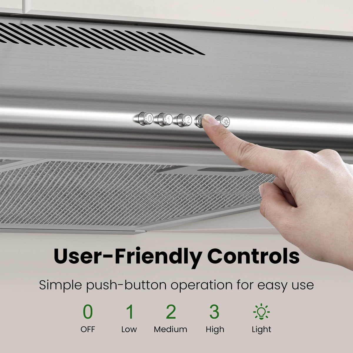 30 inch 300 CFM Under Cabinet Range Hood Q6504