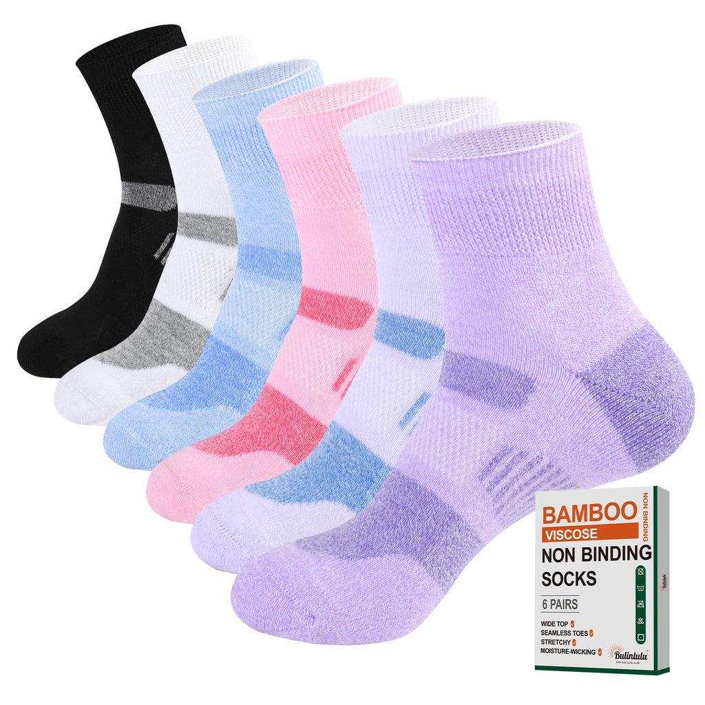 6 Pairs Non Binding Diabetic Ankle Socks H52009
