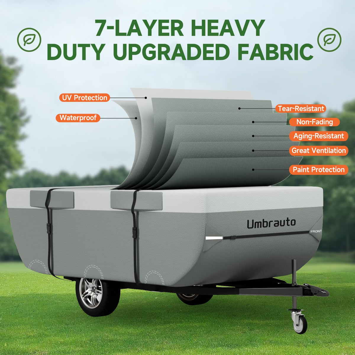 14-16ft Waterproof Breathable Ripstop Pop Up Camper Cover L12659