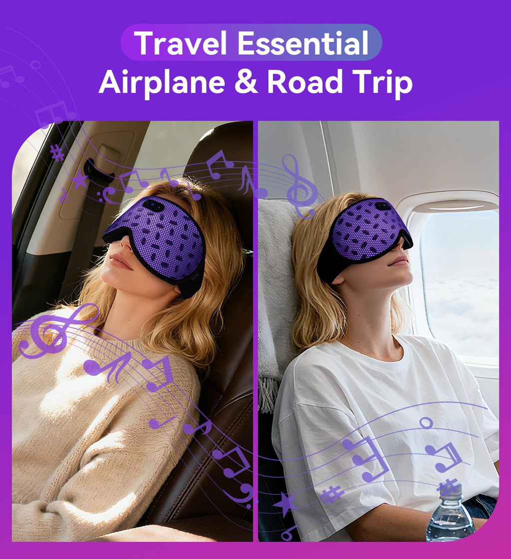 Bluetooth 3D Contoured Sleeping Eye Mask R1684