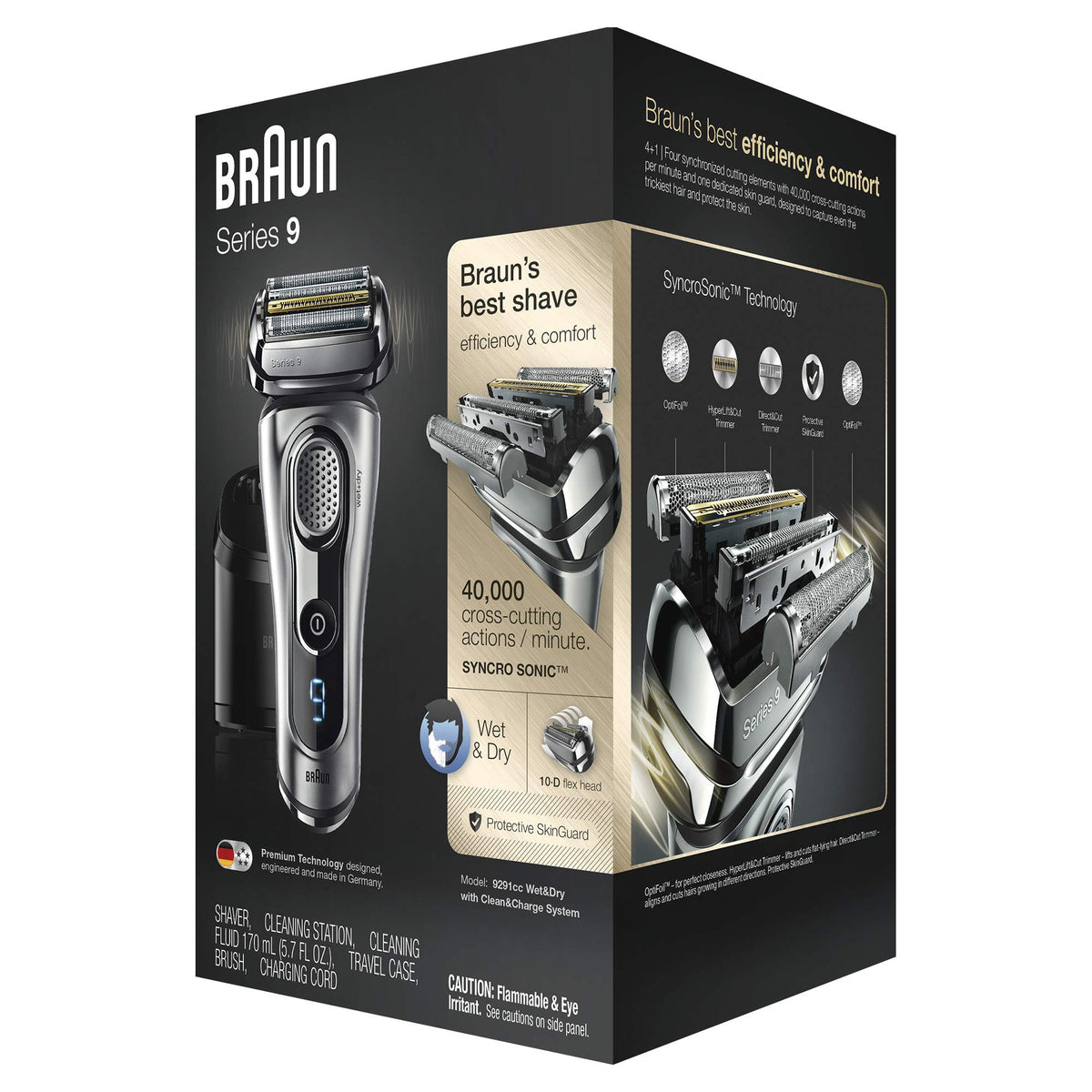 Electric Foil Shaver with Beard Trimmer, Rechargeable, Wet & Dry, 6 Piece Set D5318