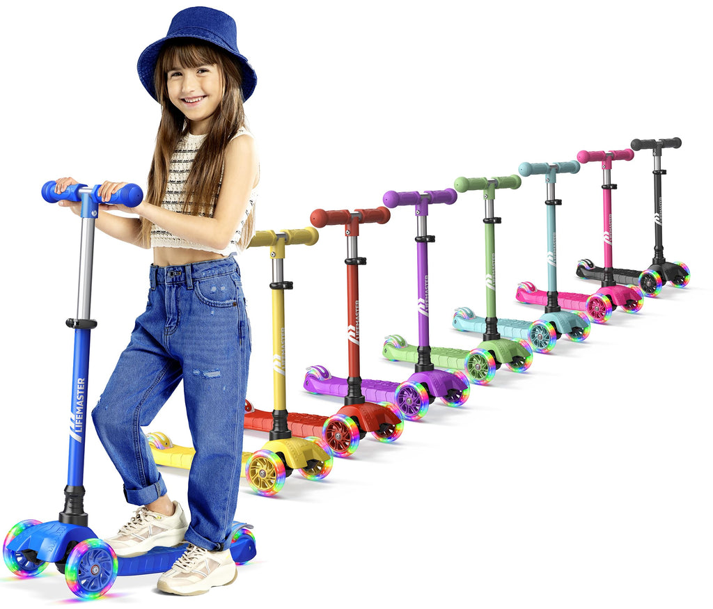 3-Wheel Kids Scooter with Wheel Lights, Adjustable Handlebar C92768