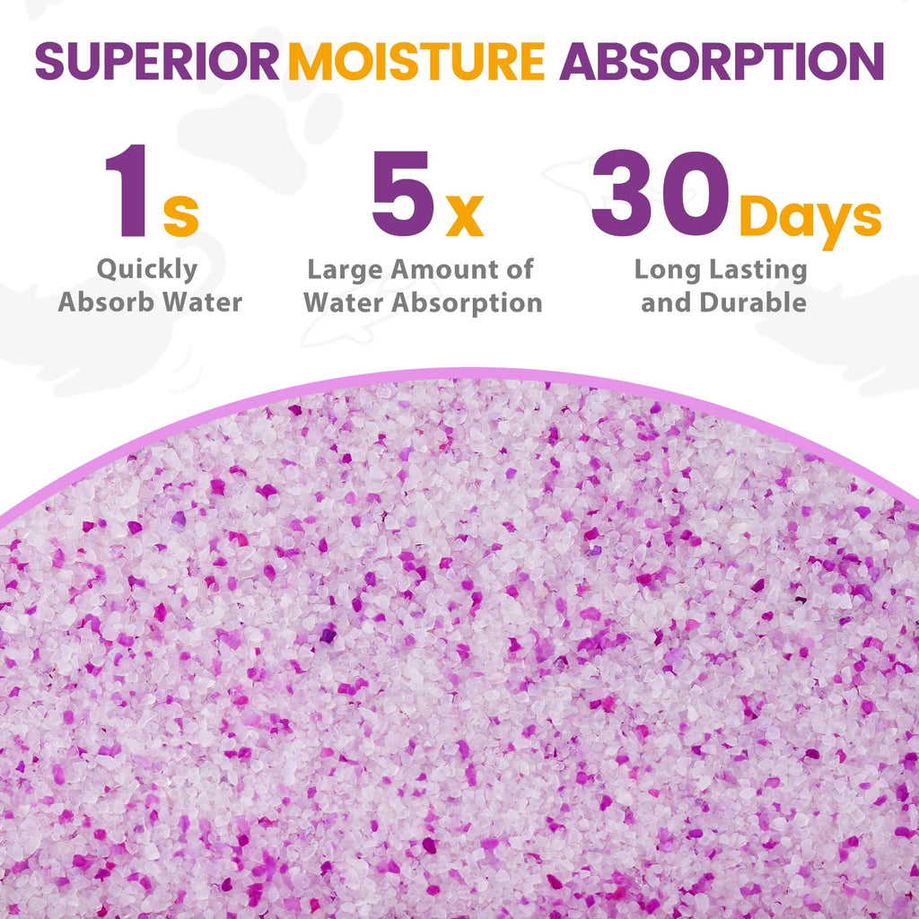 Lightly Scented Cat Litter 14 lbs Low Tracking Dust-Free Purple Silica Gel G231