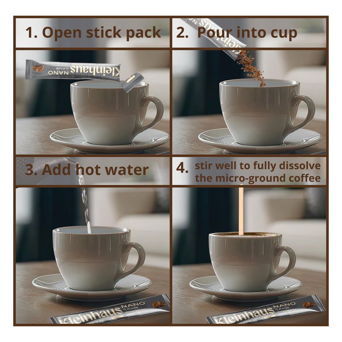 Dark Roast Instant Coffee Packets H3701