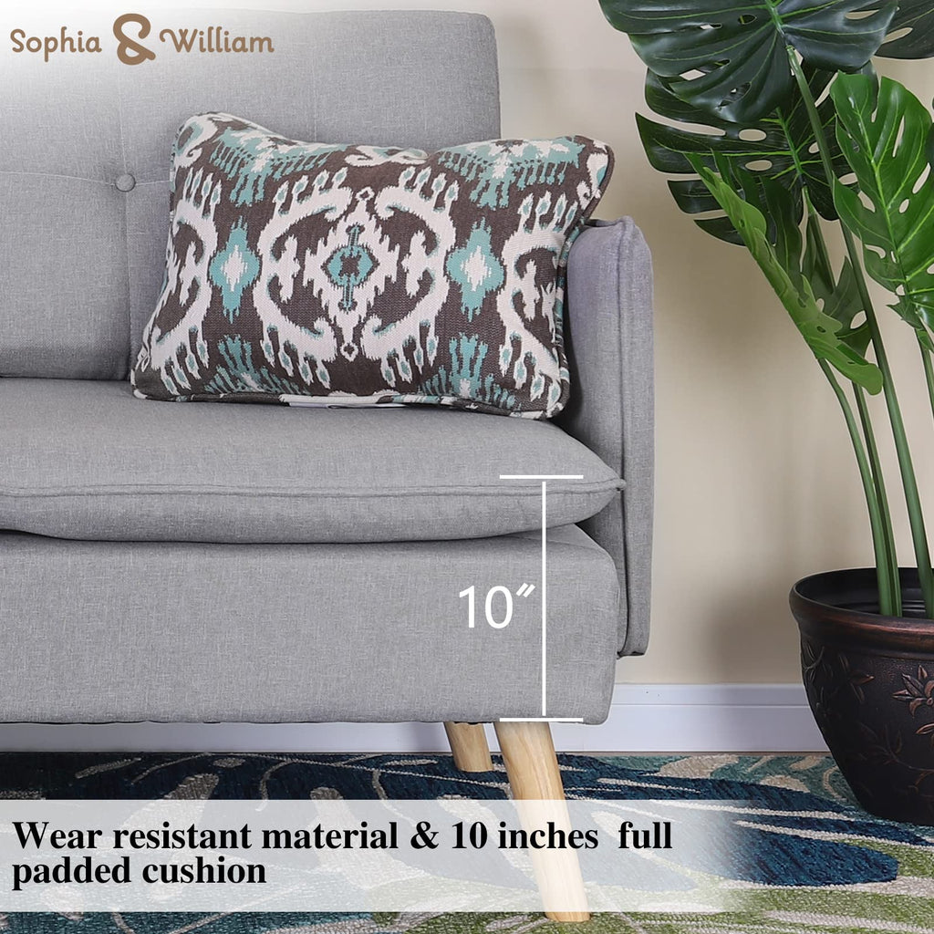 52" Light Gray Loveseat Sofa J67846