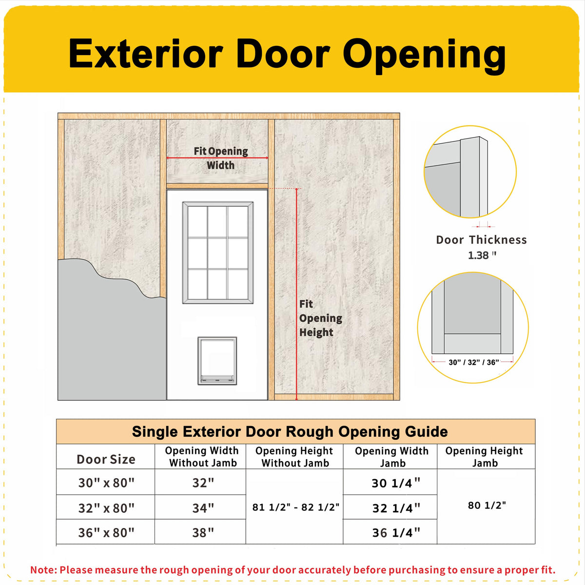 36" x 80" Front Door Slab with Prehung Door Jamb C2944