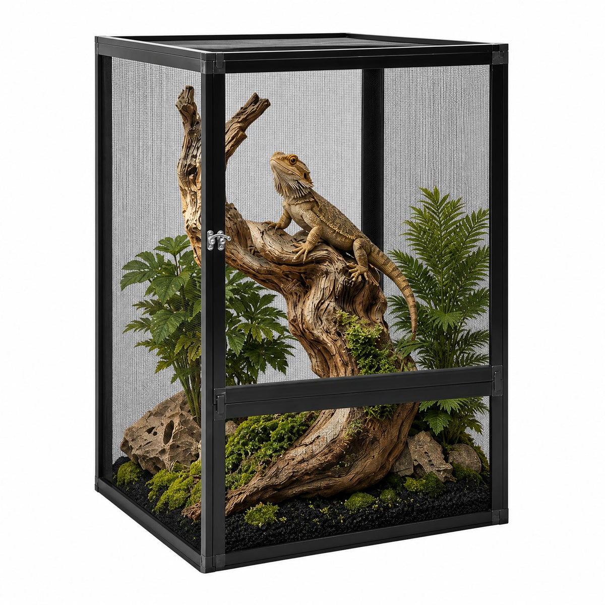 Aluminum Reptile Terrarium Enclosure with Locking Latches D943