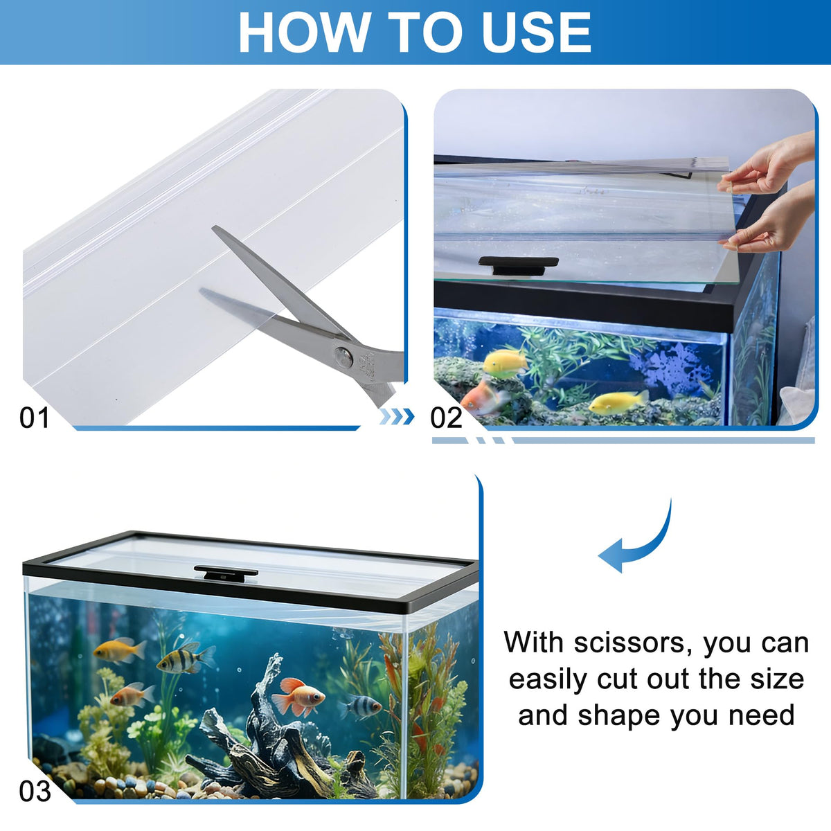 Clear Tempered Glass Aquarium Lid T2282