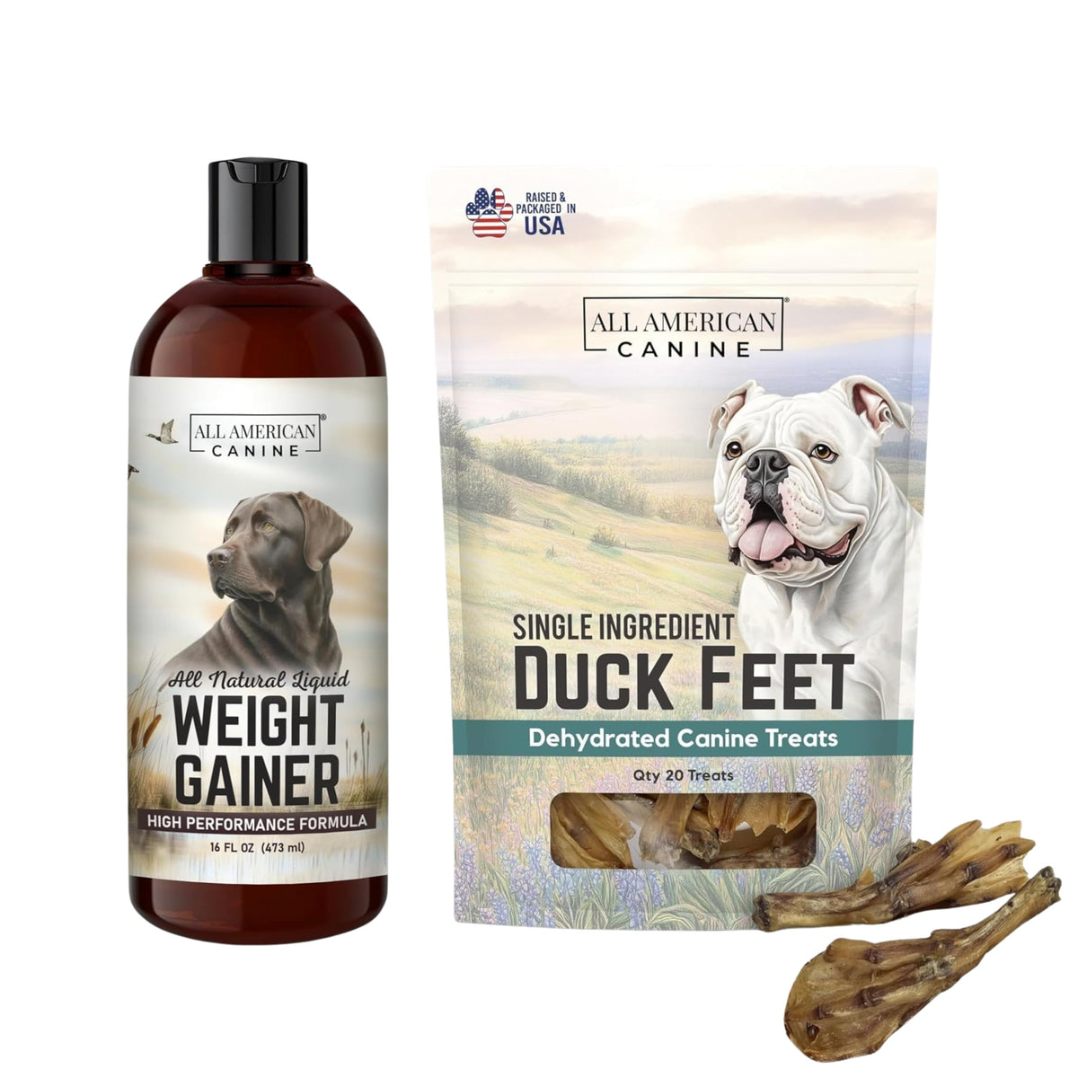 Dog Weight Gainer Liquid and Duck Feet C6715